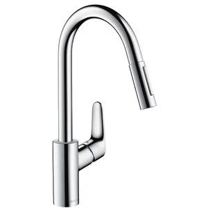 Hansgrohe Focus M41 mitigeur cuisine - chromé - avec douchette extractible