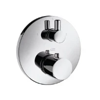 Axor Uno set de finition pour thermostat encastré avec robinet d'arrêt et inverseur - chromé