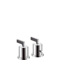 MELANGEUR BAIGNOIRE 2 TROUS AXOR CITTERIO chromé set de finition montage sur bord, avec thermostat et triostop