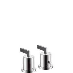MELANGEUR BAIGNOIRE 2 TROUS AXOR CITTERIO chromé set de finition montage sur bord, avec thermostat et triostop
