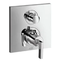 SET DE FINITION AXOR CITTERIO chromé p/thermost.encastre a/ robinet d'arret + inverseur - poignee droite