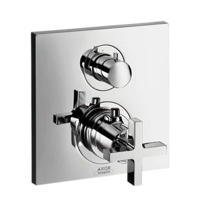 AFWERKSET AXOR CITTERIO v/ inbouwthermostaat chroom m/stopkraan + omsteller