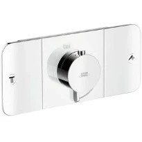 Hansgrohe One set de finition Axor chromé pour robinet thermostatique encastré - pour 2 systèmes