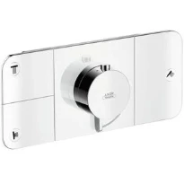 Hansgrohe One set de finition Axor chromé pour robinet thermostatique encastré - pour 3 systèmes