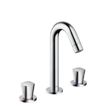 MELANGEUR DE LAVABO 3-TROUS HANSGROHE LOGIS chromé bec fixe comfortzone 150, avec vidage