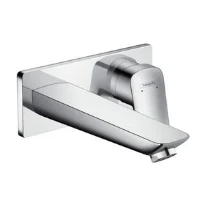 Hansgrohe Logis mitigeur mural chromé encastré, bec 195mm, safety function