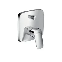 Hansgrohe Logis set de finition chromé avec inverseur pour bain