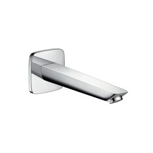 ECOULEMENT BAIGNOIRE HANSGROHE LOGIS chromé saillie 195mm mousseur quickclean, débit 25L/min