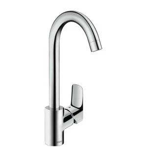 Hansgrohe Logis Comfortzone 260 mitigeur cuisine chromé poignée peut être montée à gauche ou à droite