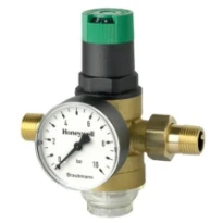 Honeywell Brauckmann régulateur de pression 1/2 1,5-6 bar,max 40° manomètre incl,Pmax25bar,support tamis transparent