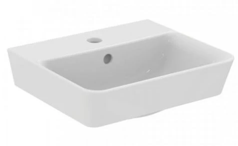 Ideal Standard Connect Air Cube lave-mains 400 x 350 mm - blanc - avec trou de robinet - avec trop-plein