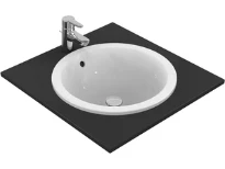 Ideal Standard Connect lavabo encastré rond 480 mm - blanc - sans trou de robinet - avec trop-plein