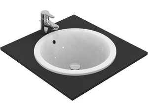 Ideal Standard Connect lavabo encastré rond 480 mm - blanc - sans trou de robinet - avec trop-plein