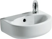 Ideal Standard Connect lave-mains 350 x 260 mm - blanc - avec trou de robinet - avec trop-plein