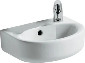 Ideal Standard Connect lave-mains 350 x 260 mm - blanc - avec trou de robinet - avec trop-plein