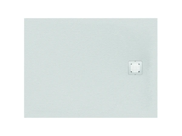 Ideal Standard Ultra Flat S receveur de douche composite minéral 1000 x 700 x 30 mm - concrete grey - antidérapant - couvercle en acier inoxydable