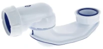 Nicoll PP siphon gain de place 6/4 x 40 mm - blanc - pour douche ou meuble