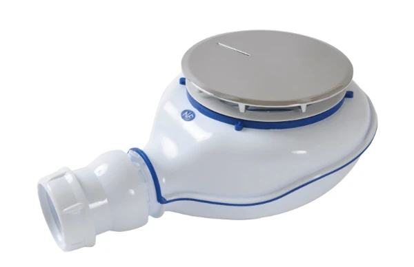 VIDAGE TUB DE DOUCHE NICOLL TURBOFLOW 90 chromé avec joint fixe avec siphon - pour tub plat-40mm