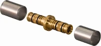 Uponor raccord à sertir 17 X 17 avec bagues à sertir