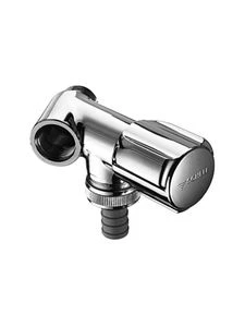STOPKRAAN SCHELL COMFORT 1/2 chroom met terugslagklep - met extra aansluiting