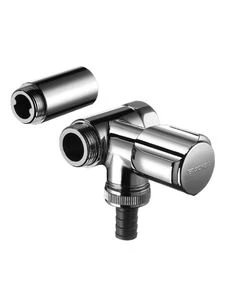 Schell Comfort stopkraan MF 3/4 x 3/4 - chroom - met (vaat)wasmachineaansluiting