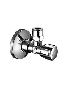Schell Comfort haakse hoekstopkraan 3/8 x 10 mm - chroom - met lange moer en rozet
