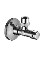 Schell Comfort robinet d'arrêt équerre 1/2 x 10 mm - chromé - joint ASAG - pour clef - avec rosace