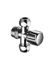 Schell Comfort haakse hoekstopkraan 1/2 x 10 x 10 mm - chroom - met dubbele aansluiting
