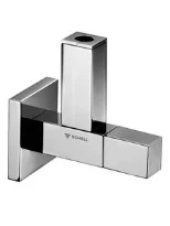 ROBINET D'ARRET EQUERRE SCHELL QUAD 1/2 chrome design avec poignée chromée