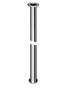 Schell buis 10 x 1000 mm - chroom - met 2 kragen 3/8 en 1/2