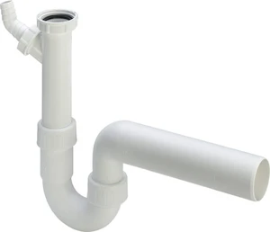 Viega Universal PP enkele buissifon met WMA 6/4 x 40 mm - wit - afvoer horizontaal