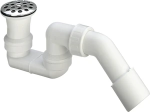 VIDAGE TUB DE DOUCHE VIEGA VARIOPLEX chromé avec grille bombee - decharge 52 mm