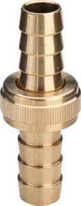 Viega messing 3-delige dubbele slangnippel 3/8 x 3/8