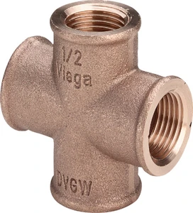 Viega bronze croix FFFF 1/2 x 1/2 x 1/2 x 1/2