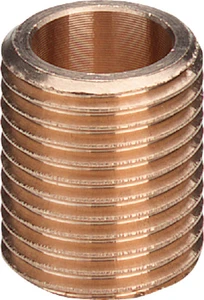 Viega brons doorloop nippel MM 2 x 2