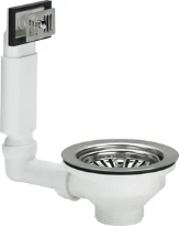 Viega crepine avec trop-plein 6/4 x 114,5 mm - chromé