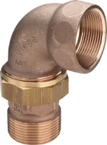 Viega bronze raccord 3-pièces équerre joint plat MF 1/2 x 1/2