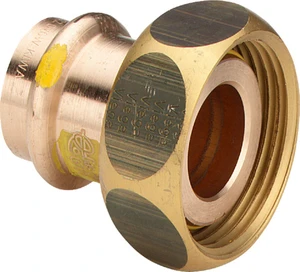 Viega Profipress Gas raccord union en 2 pieces avec ecrou libre joint conique FF 15 x 7/8 F