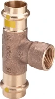 Viega Profipress Gaz té réduit avec filetage femelle FFF 15 x 1/2 F x 15 mm