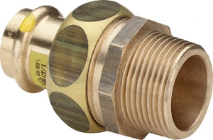 Viega Profipress Gas raccord union en 3 pieces joint conique MF 15 x 1/2 M