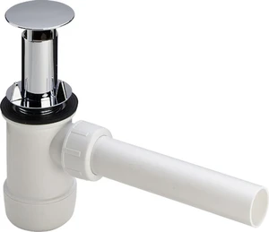 SIPHON BOUTEILLE VIEGA 5/4 blanc synthetique pour lavabo sans trop-pleine(detremmerie)