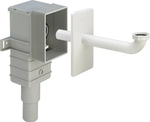 Viega PP siphon encastré pour lavabo 5/4 x 40/50 mm - blanc - in hauteur réglable - convient pour lavabo PMR