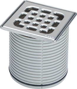 Viega Advantix rehausse 100 x 100 mm - grille inox