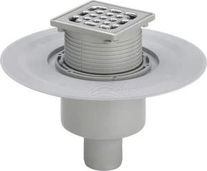 KLOKPUT VIEGA ADVANTIX 100 - 100 o met rooster rvs-vertikaal-met waterslot