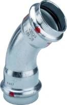 Viega Prestabo acier zingué coude 45° FF 35 x 35 mm
