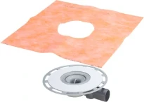 Viega Advantix siphon de sol salle de bain - horizontal - sans rehausse - avec manchette d'étanchéité (Kerdi)