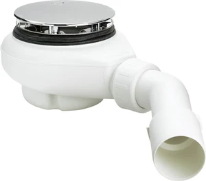 Viega Tempoplex siphon de douche 90 mm - chromé - inclusif set de finition - évacuation horizontale - hauteur de montage 80 mm