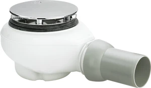 Viega Tempoplex Plus siphon de douche 90 mm - chromé - inclusif set de finition - évacuation horizontale - hauteur de montage 90 mm - grand débit