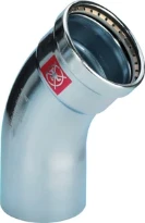 Viega Prestabo acier zingué XL coude 45° MF 76,1 x 76,1 mm