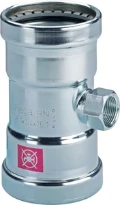 Viega Prestabo acier zingué XL té réduit avec filetage femelle FFF 76,1 x 3/4 F x 76,1 mm